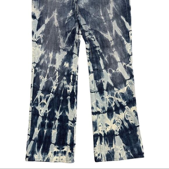 AG Adriano Goldschmied Shibori Dyed Belle Flare Jeans Acid Wash Size 31 - Picture 5 of 13